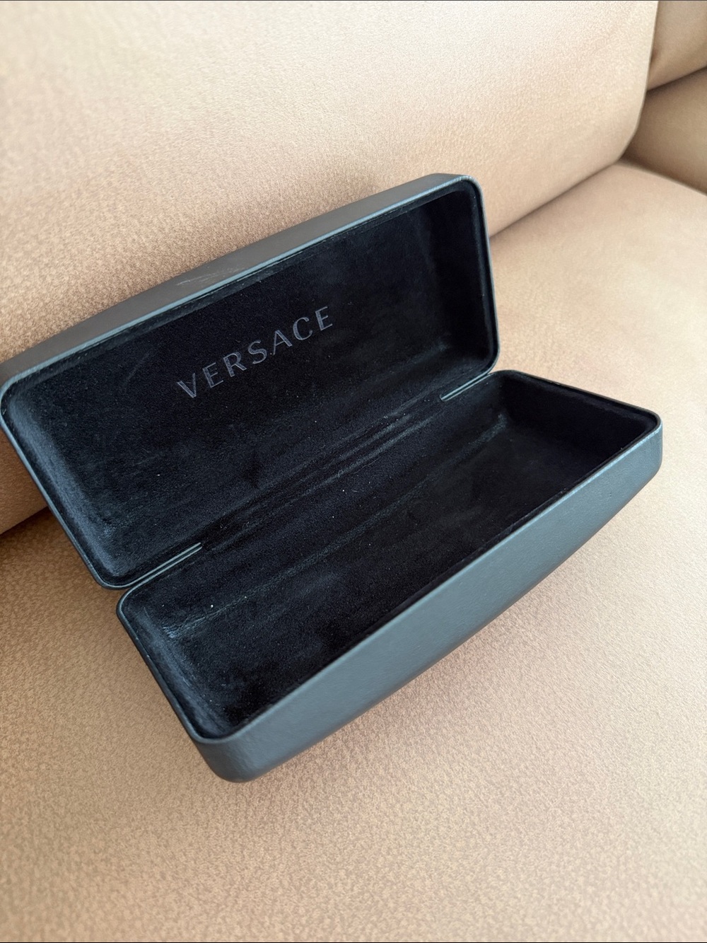Versace Black Eyewear Case with Gold Logo